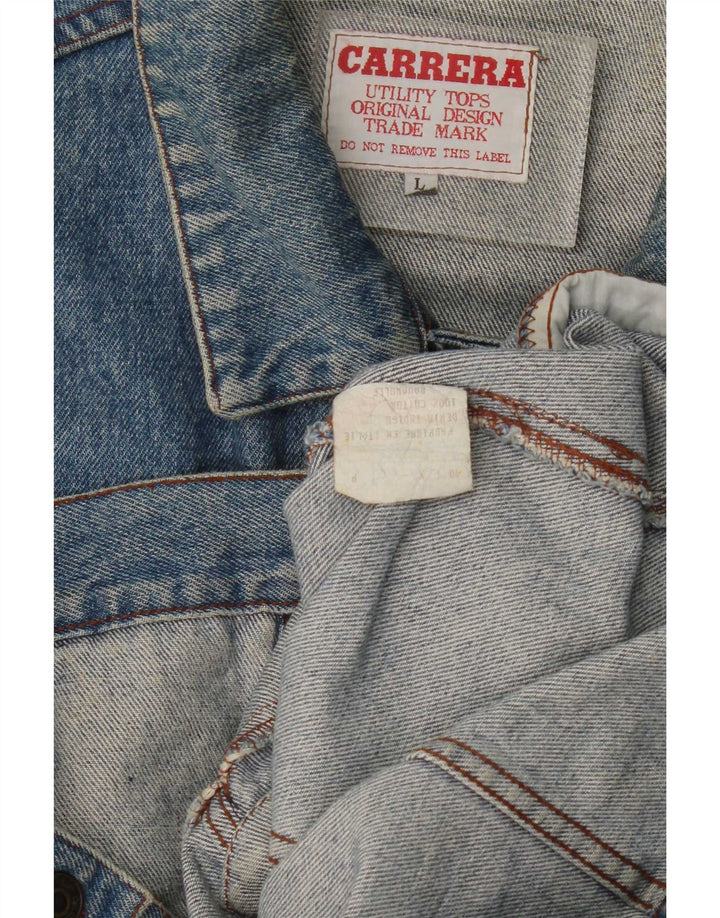 Jaqueta jeans masculina Carrera UK 40 grande algodão azul