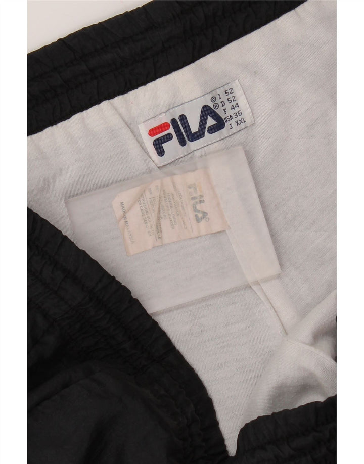 Calça de treino masculina Fila IT 52 grande poliamida preta