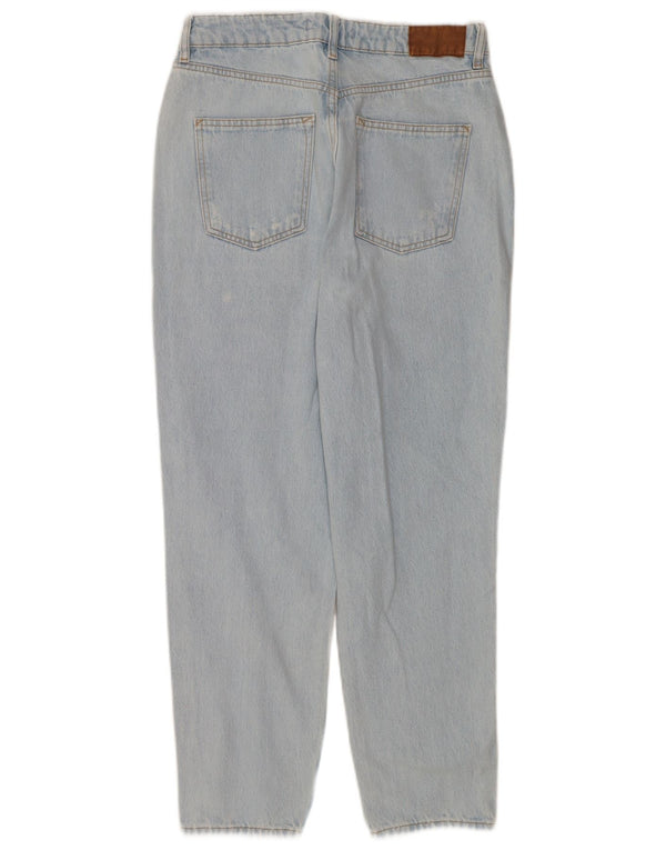 Zara Calça jeans feminina cintura alta desgastada EU 40 médio W30 L28 azul