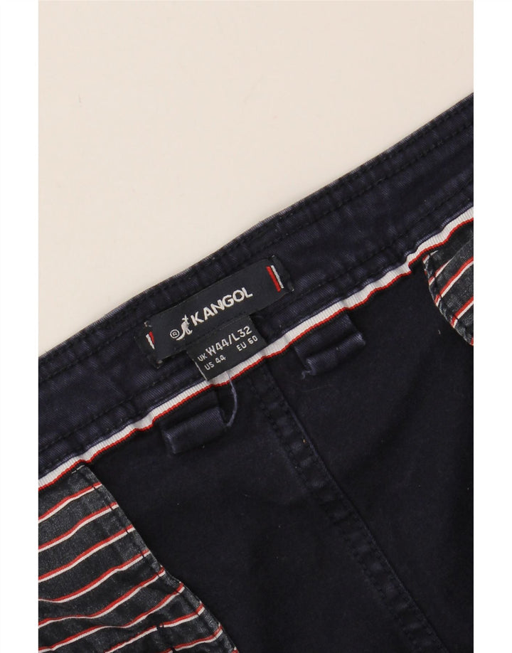 KANGOL Mens Slim Chino Trousers W44 L29 Navy Blue Cotton Vintage Kangol and Second-Hand Kangol from Messina Hembry 
