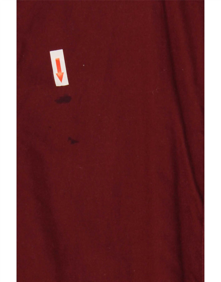Jack Wills Camisa masculina slim fit pequena algodão borgonha