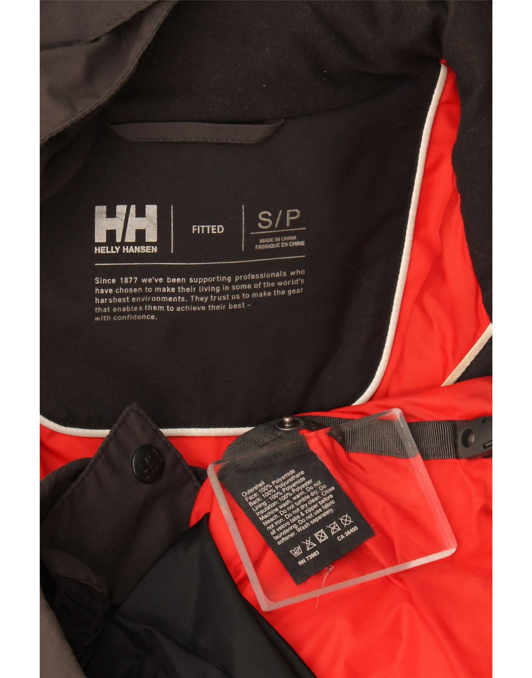 Jaqueta corta-vento masculina Helly Hansen com capuz UK 36 Small Grey Colourblock