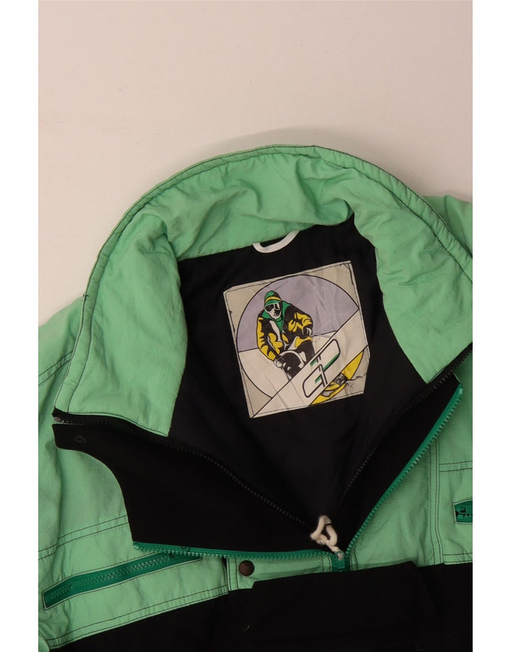 Macacão de esqui masculino VINTAGE grande turquesa Colourblock poliamida