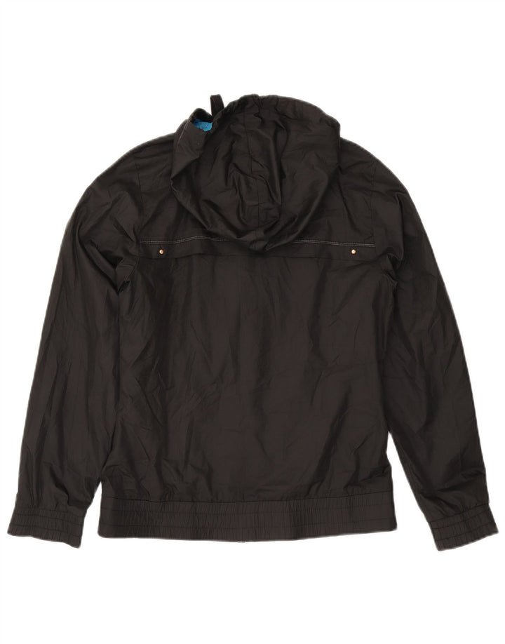 Jaqueta corta-vento feminina Reebok com capuz Reino Unido 10 pequeno poliéster preto