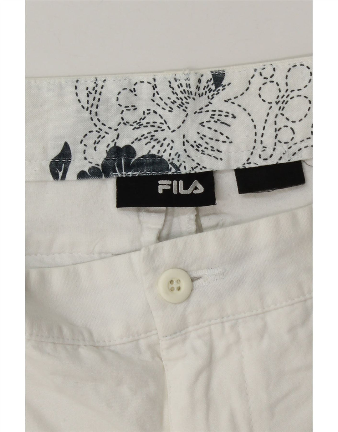 Fila Mens Chino Shorts W32 Médio Branco