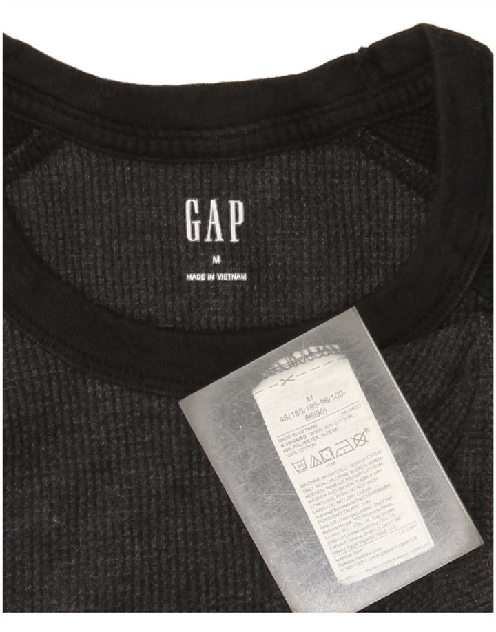 Moletom masculino Gap Jumper cinza médio algodão colorblock