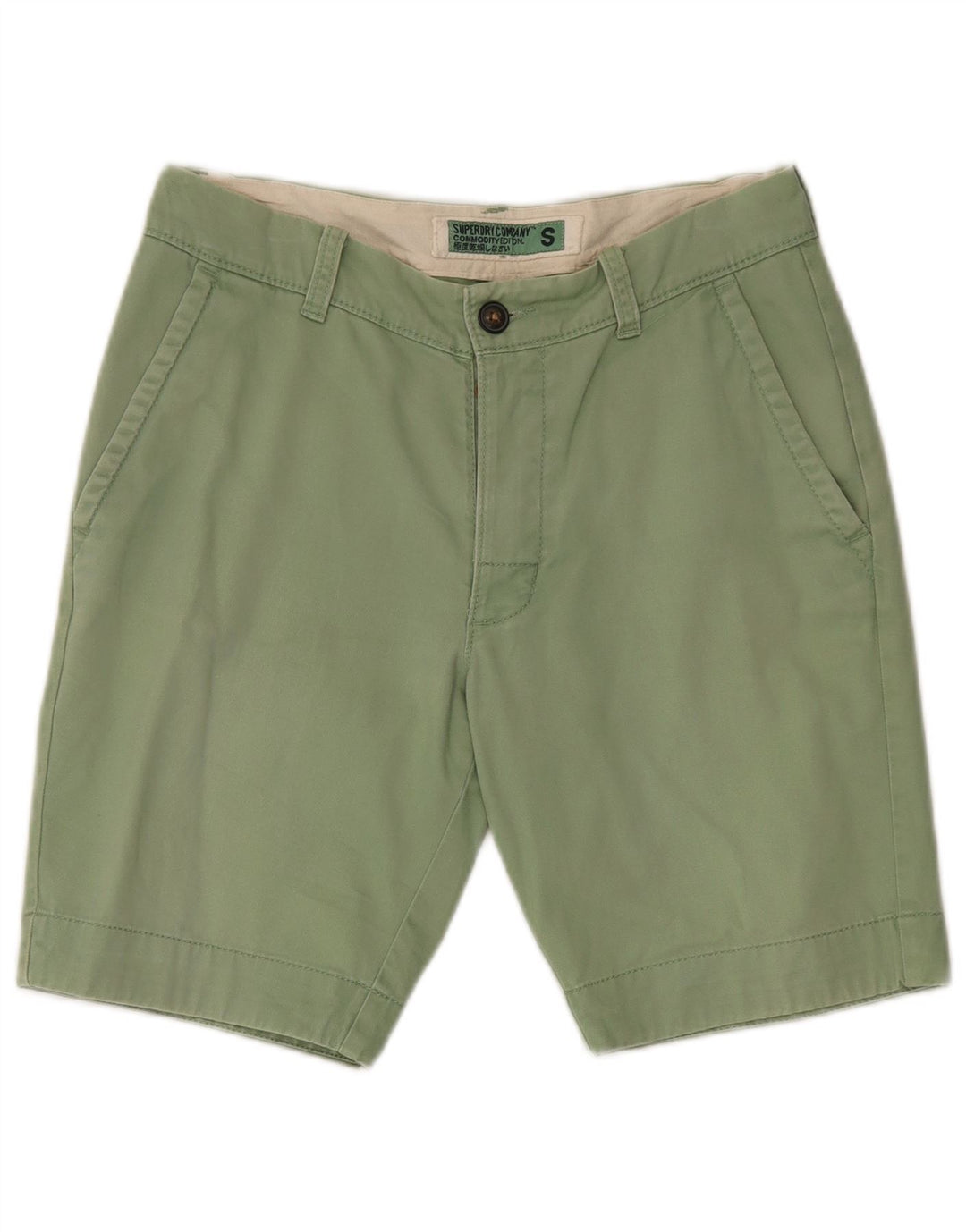Shorts chino masculino SUPERDRY pequeno W32 algodão verde