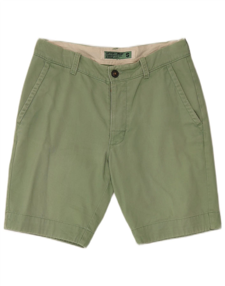 Shorts chino masculino SUPERDRY pequeno W32 algodão verde