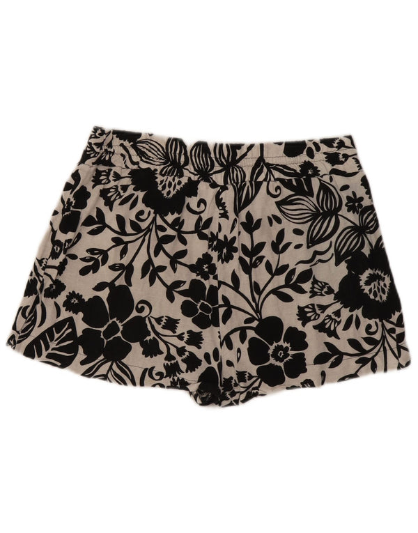 Calça feminina cintura alta Zara grande W30 viscose floral branca