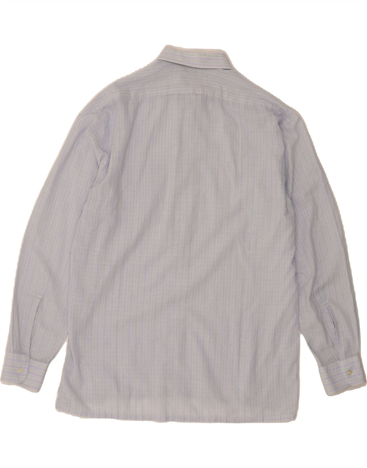 NEW FAST Mens Shirt Size 40 Medium Blue Striped Cotton Vintage New Fast and Second-Hand New Fast from Messina Hembry 