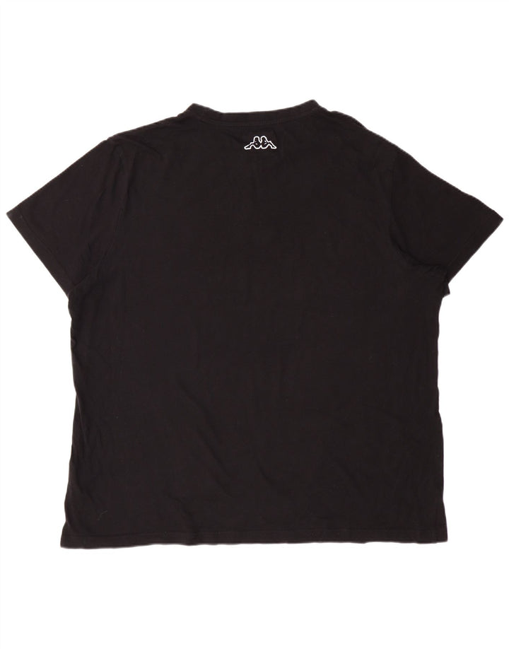 Camiseta gráfica masculina KAPPA Top 2XL algodão preto