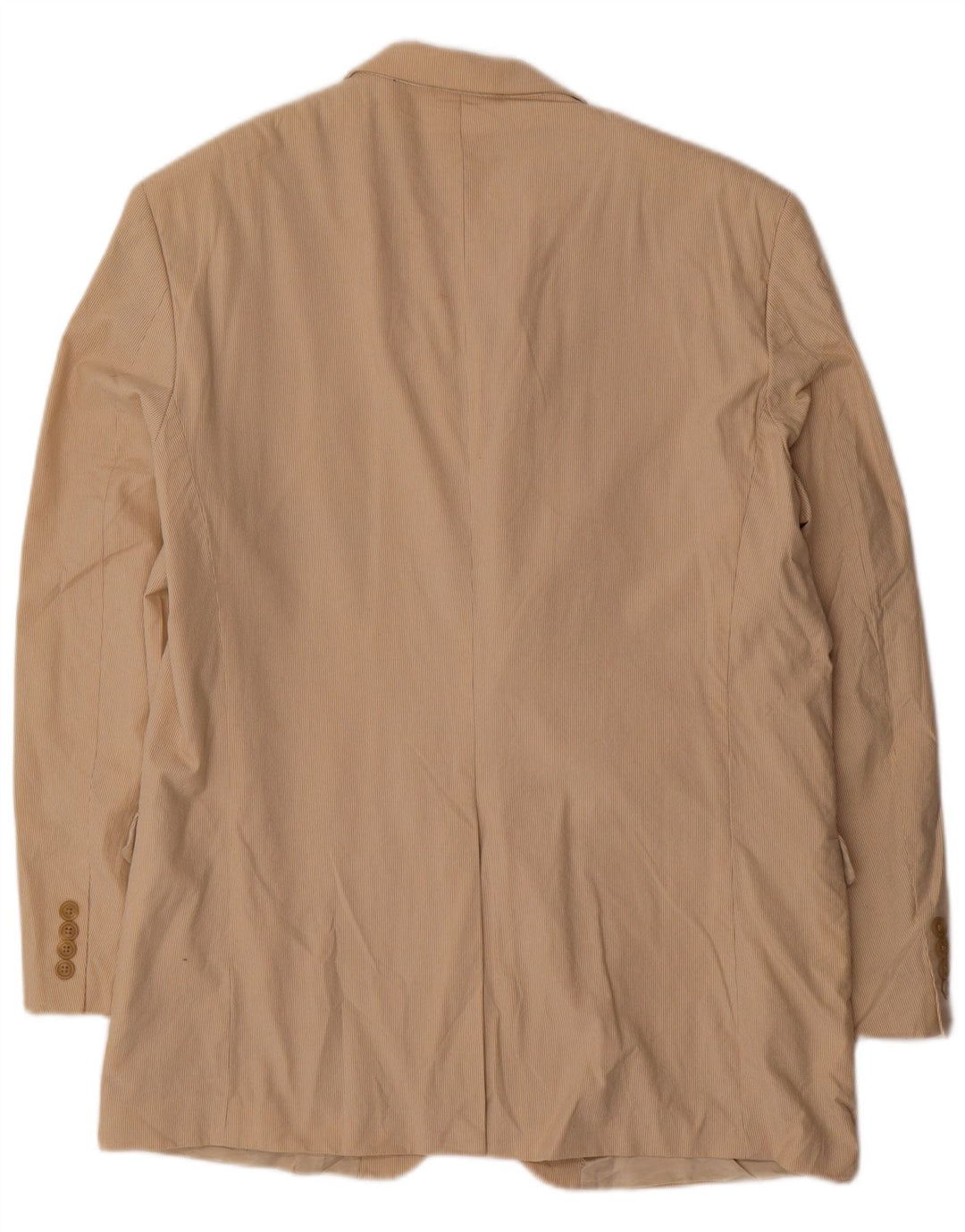 Jaqueta blazer masculina Chaps com 2 botões UK 44 2XL algodão listrado bege