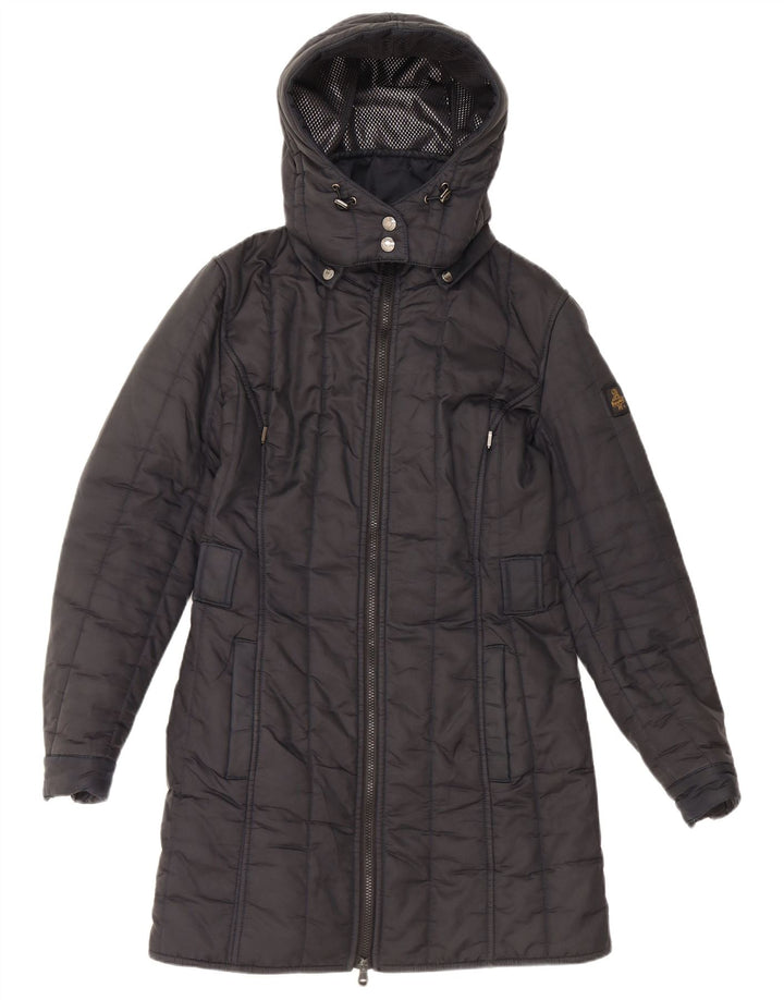 Casaco feminino acolchoado com capuz REFRIGIWEAR UK 14 médio azul marinho poliamida