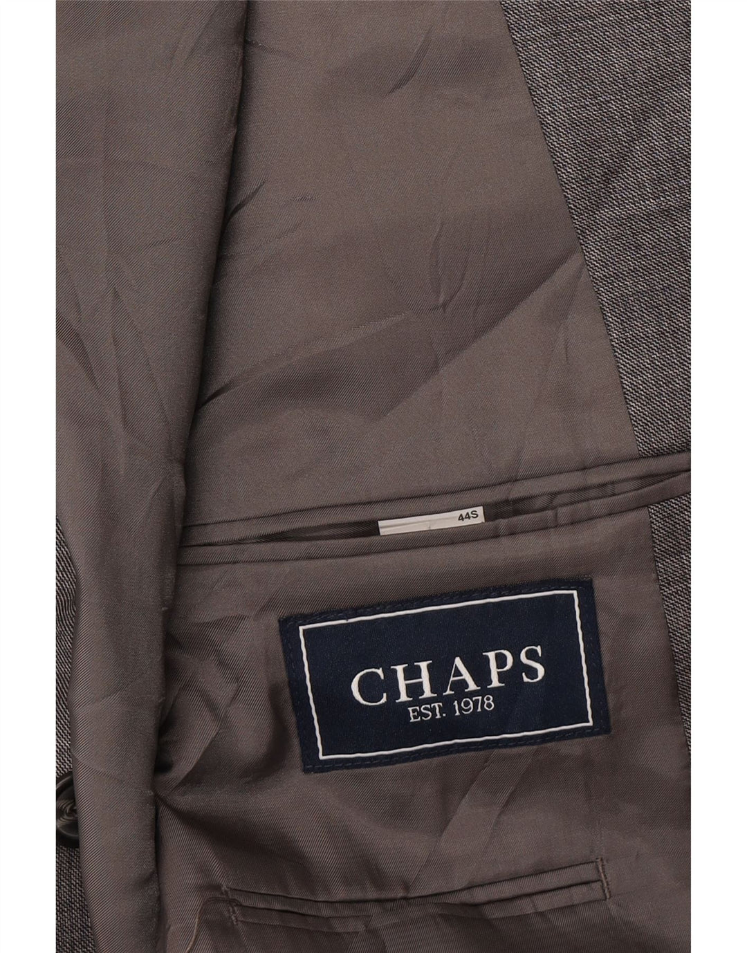 Jaqueta blazer masculina Chaps com 2 botões UK 44 2XL lã cinza