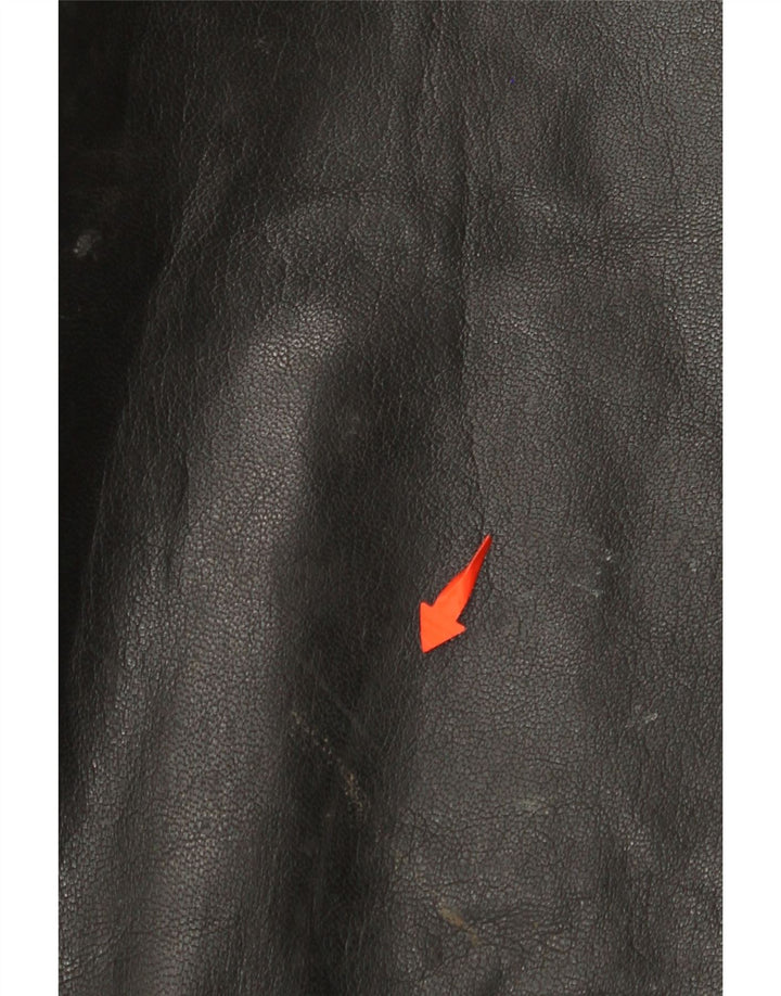 Calça masculina reta de couro VINTAGE W31 L30 preta