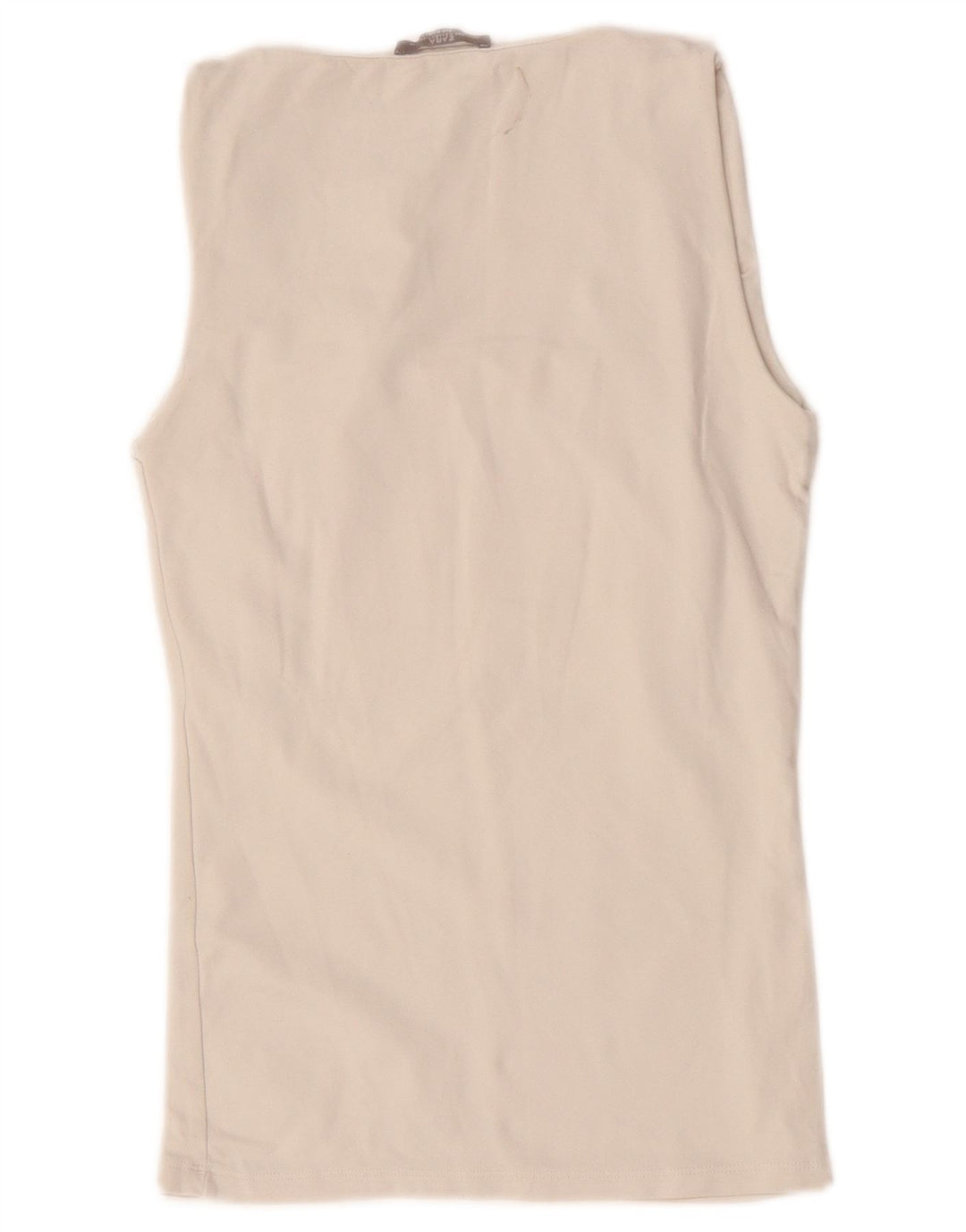 Zara Womens Vest Top UK 8 Pequeno Branco