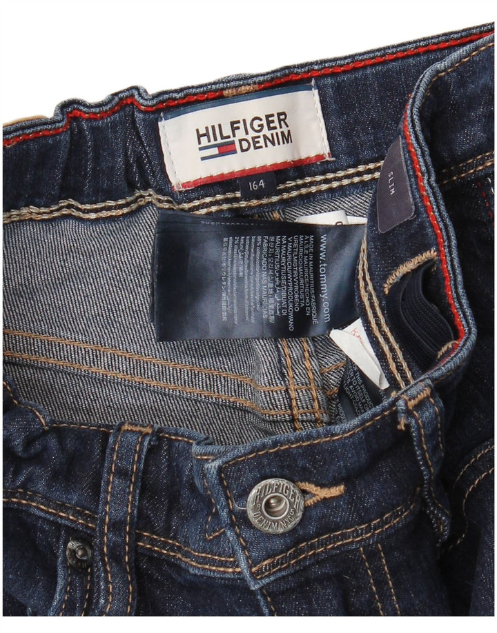 TOMMY HILFIGER Meninos Jeans Slim 13-14 Anos W26 L29 Azul Algodão