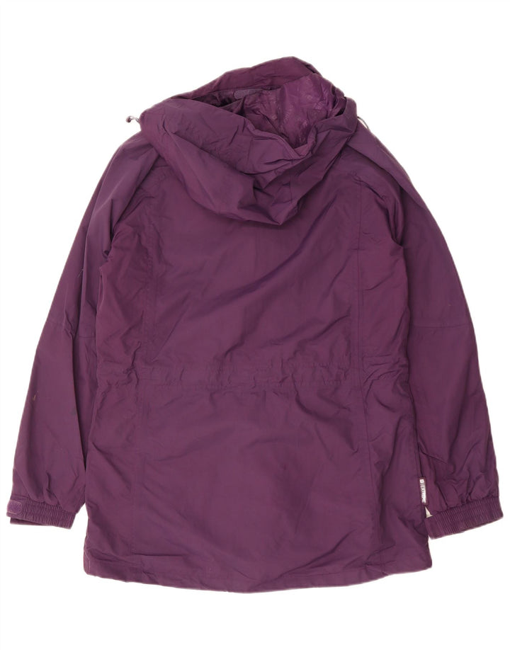 Jaqueta de chuva feminina com capuz Mountain Warehouse UK 12 nylon roxo médio