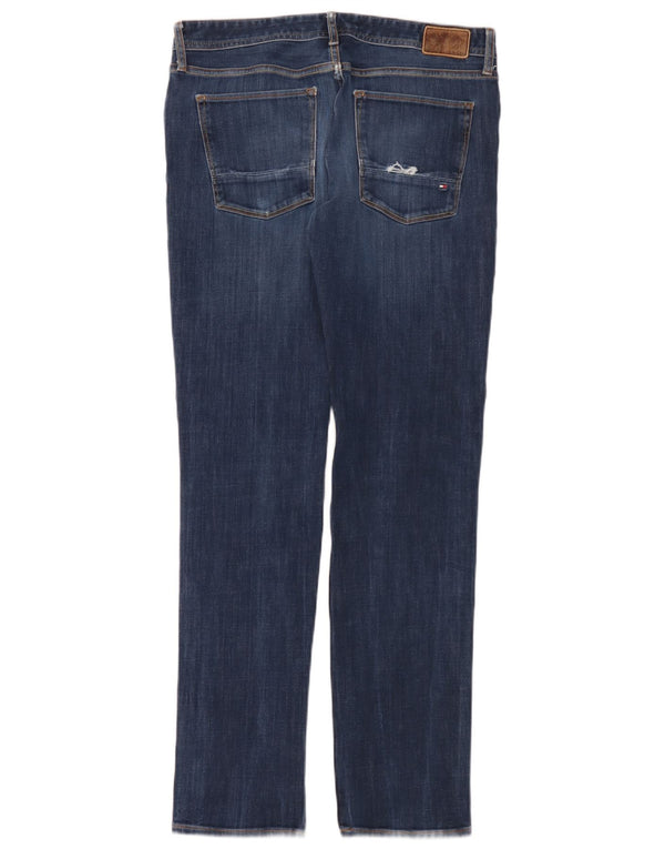 Tommy Hilfiger Masculino Bleecker Slim Jeans W34 L36 Azul Algodão