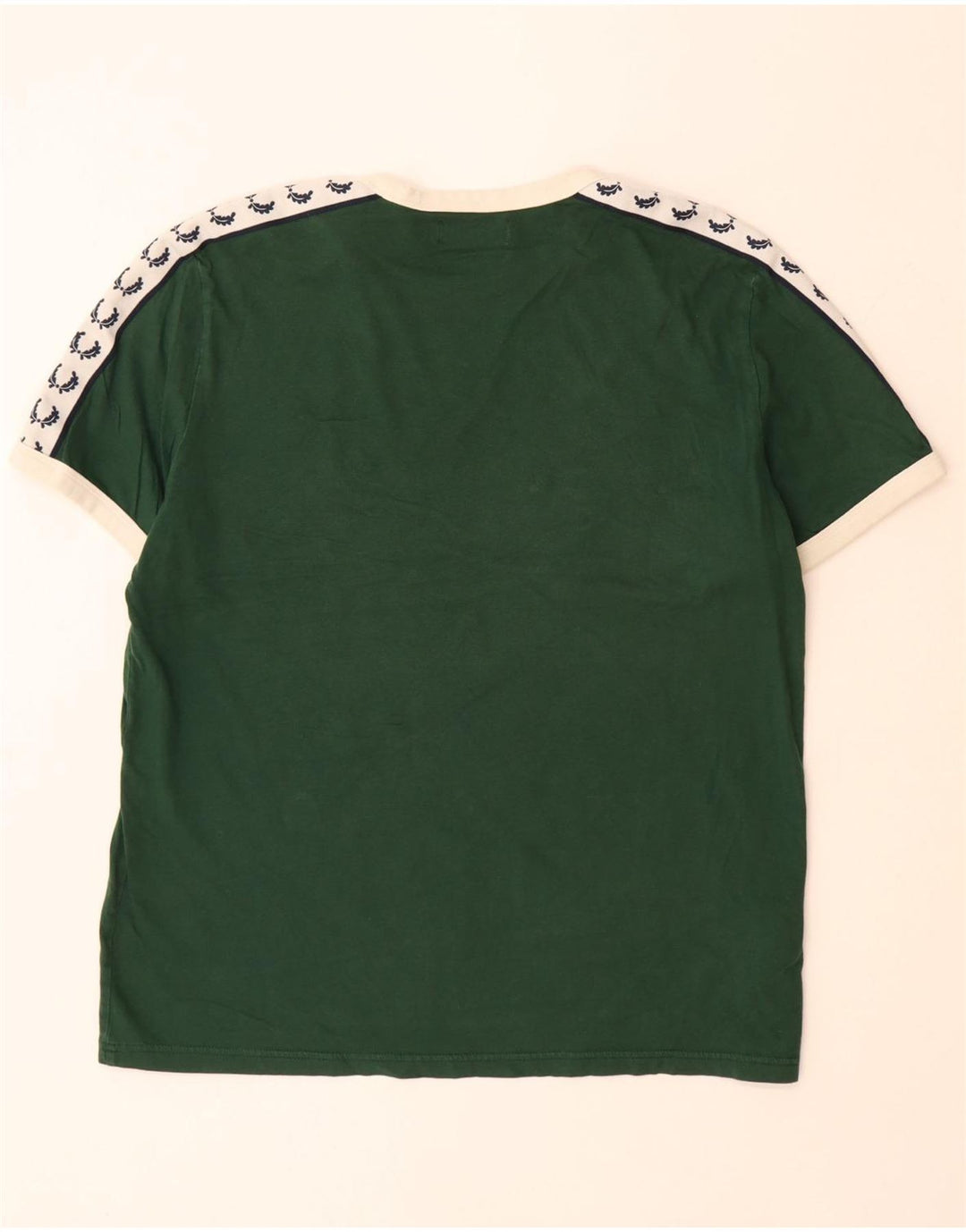 Camiseta gráfica masculina FRED PERRY Top grande de algodão colorido verde
