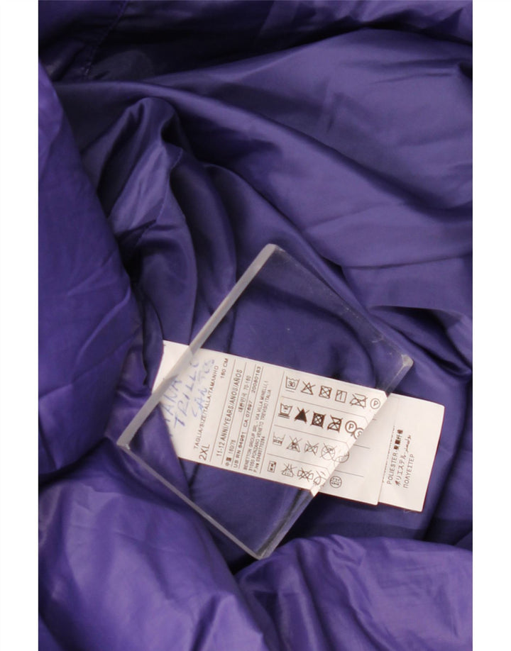 Jaqueta acolchoada com capuz para meninas BENETTON 11-12 anos 2XL poliéster roxo