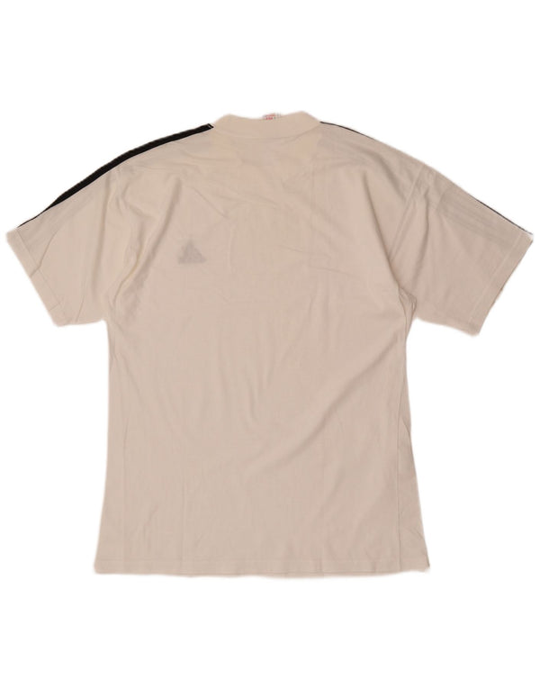 Adidas Mens T-Shirt Top UK 38/40 Médio Algodão Branco
