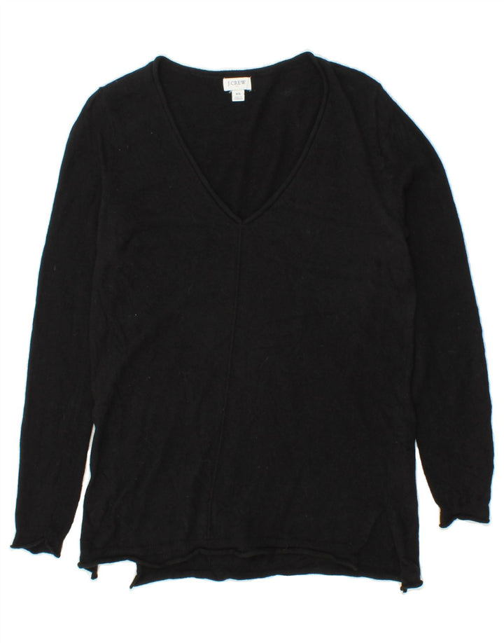 J. CREW Womens V-Neck Jumper Sweater UK 6 XS Black Cotton Vintage J. Crew and Second-Hand J. Crew from Messina Hembry 