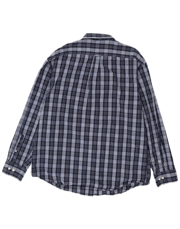Camisa masculina IZOD XL algodão xadrez azul marinho