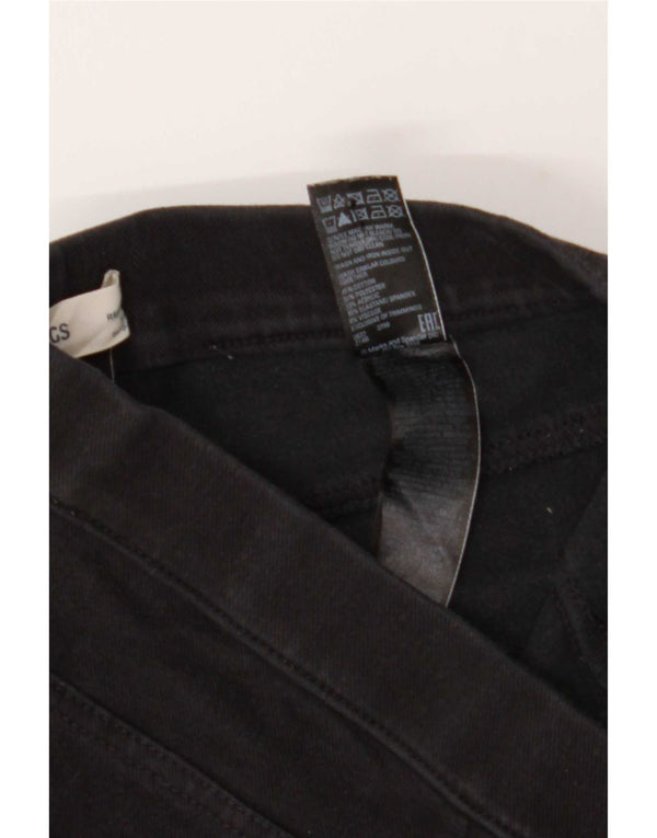 Calça jeans feminina Marks & Spencer UK 12 médio W28 L28 algodão preto