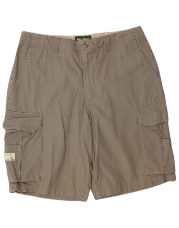 Shorts cargo masculino EDDIE BAUER W33 algodão cáqui médio