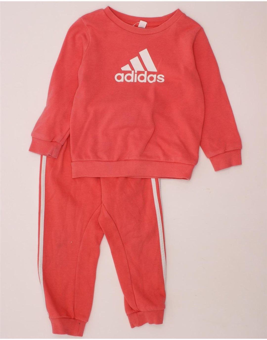 ADIDAS Meninas Graphic Full Tracksuit 2-3 Anos Algodão Vermelho