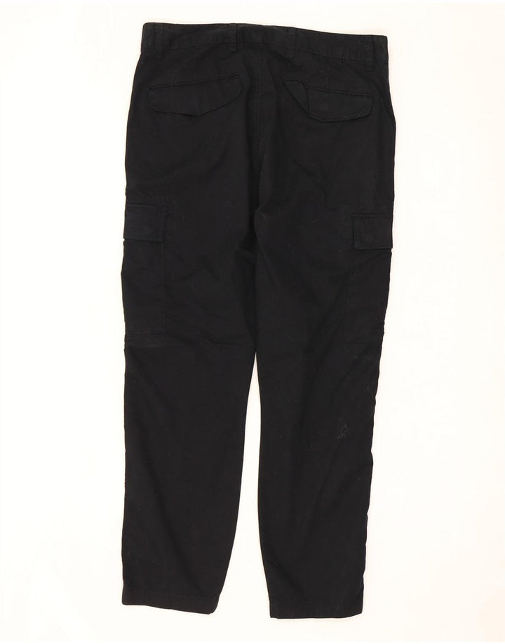 Calça cargo masculina reta MARKS & SPENCER W34 L29 algodão preto