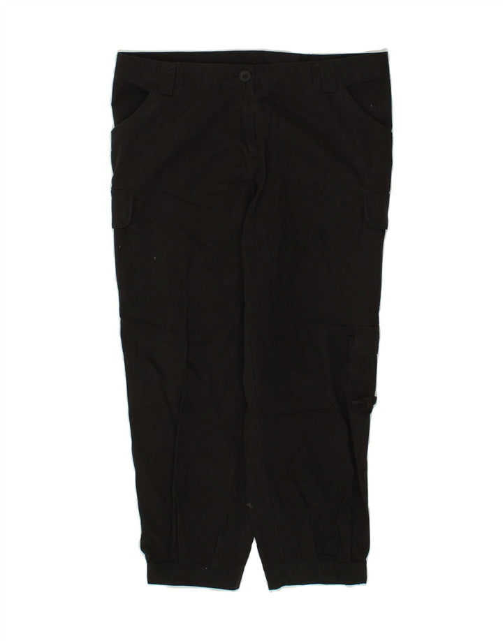 UNIVERS Womens Capri Cargo Trousers IT 46 Large W32 L23 Black Cotton Vintage Univers and Second-Hand Univers from Messina Hembry 