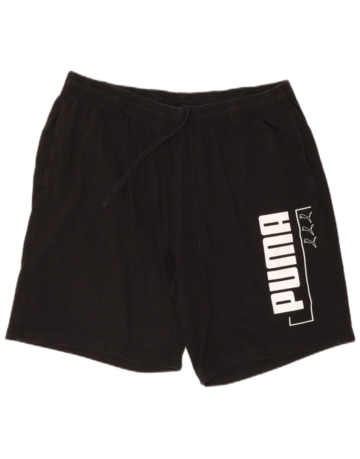 Shorts esportivos gráficos masculinos Puma 2XL algodão preto