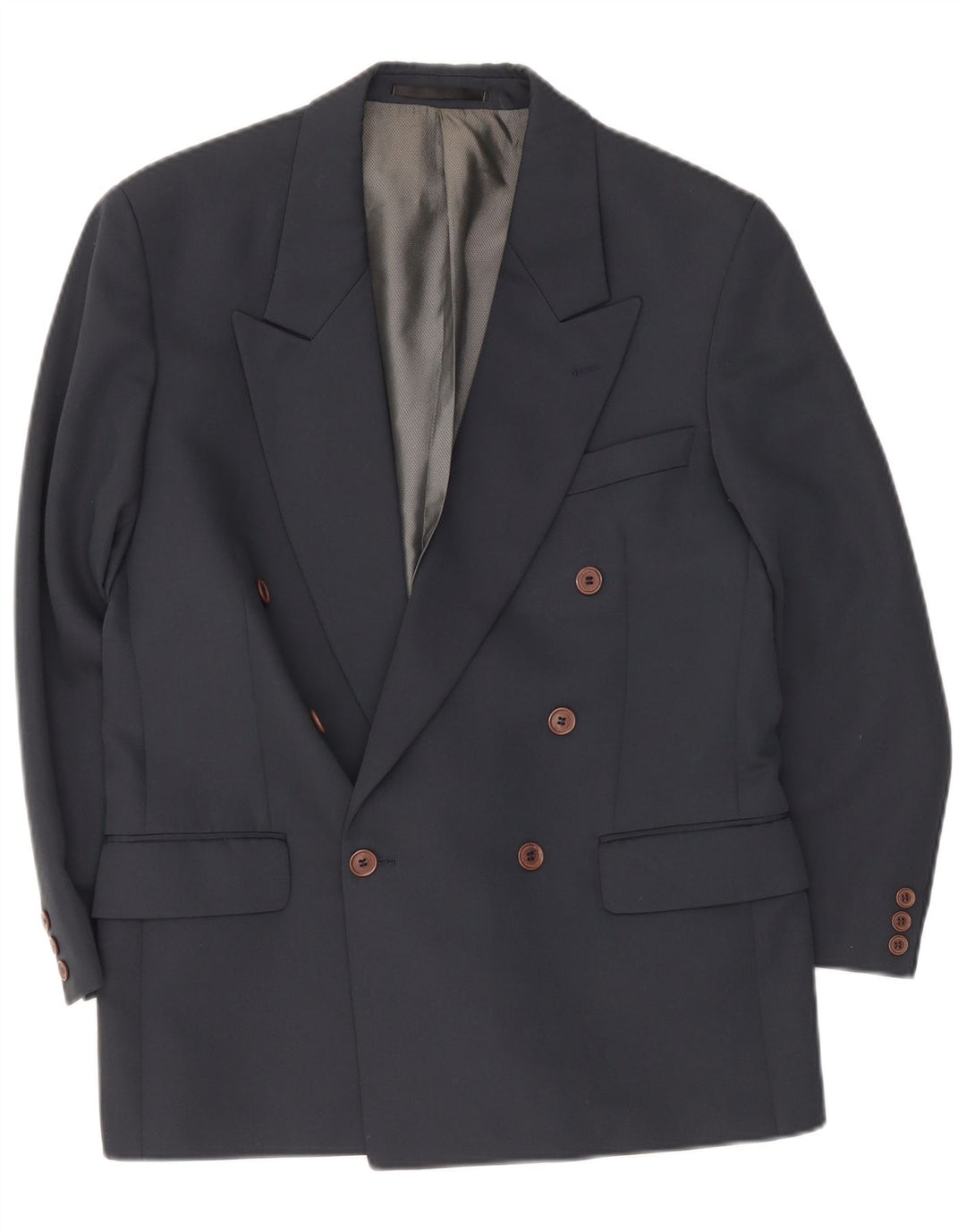 Jaqueta Blazer Masculina Double Breasted Renato Cavalli Reino Unido 38 Azul Marinho Médio