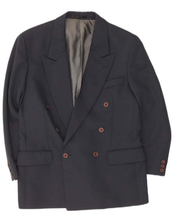 Jaqueta Blazer Masculina Double Breasted Renato Cavalli Reino Unido 38 Azul Marinho Médio