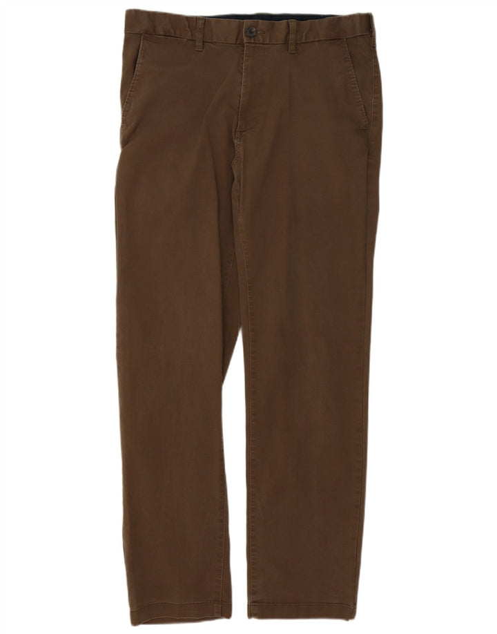 Calça Chino Masculina Marks & Spencer Regular Fit W36 L33 Algodão Marrom