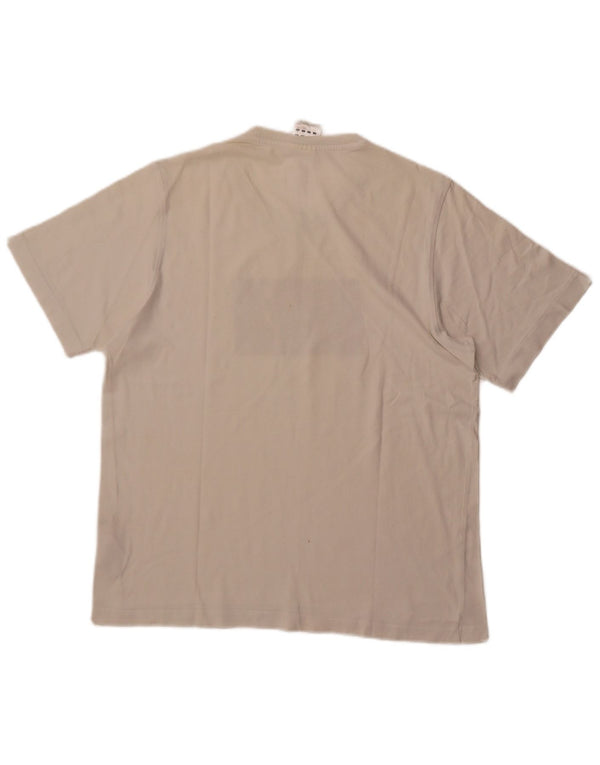 ADIDAS Mens Graphic T-Shirt Top Grande Algodão Branco