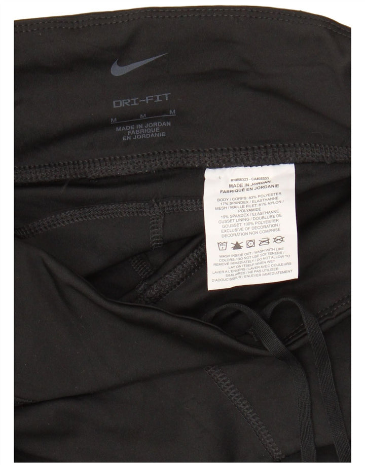 Leggings Nike Dri Fit Crop Femininas UK 12 Médio Preto Poliéster