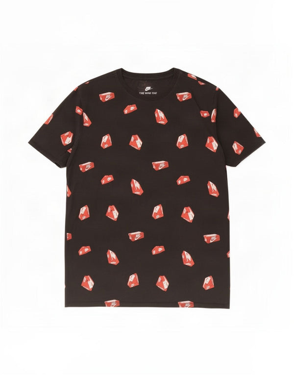 Camiseta gráfica masculina Nike grande algodão preto