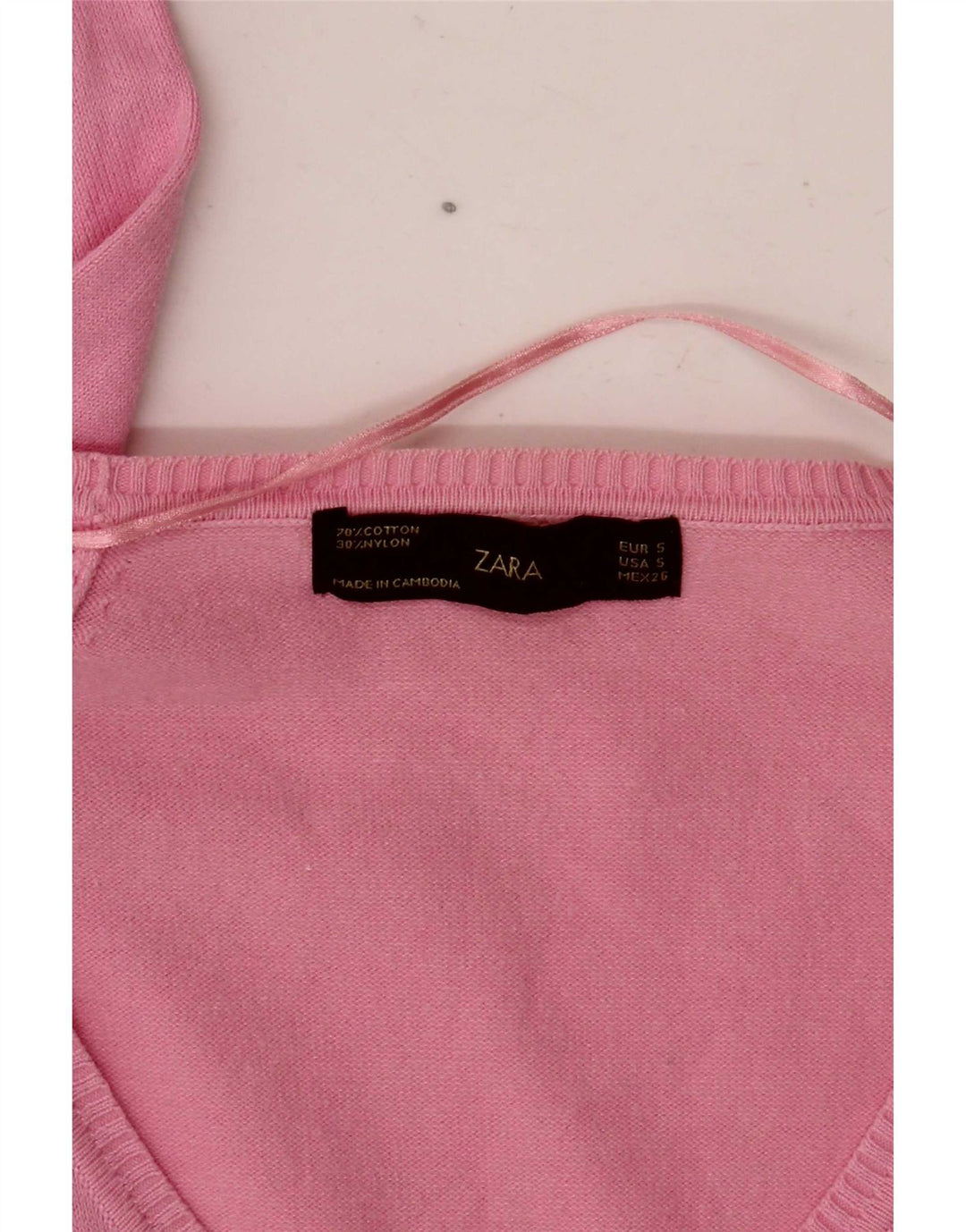 Suéter cardigã feminino Zara Reino Unido 10 pequeno rosa