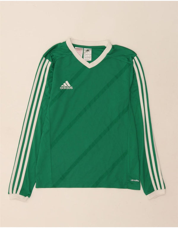 Top Adidas Menino Climalite Manga Comprida 13-14 Anos XL Verde