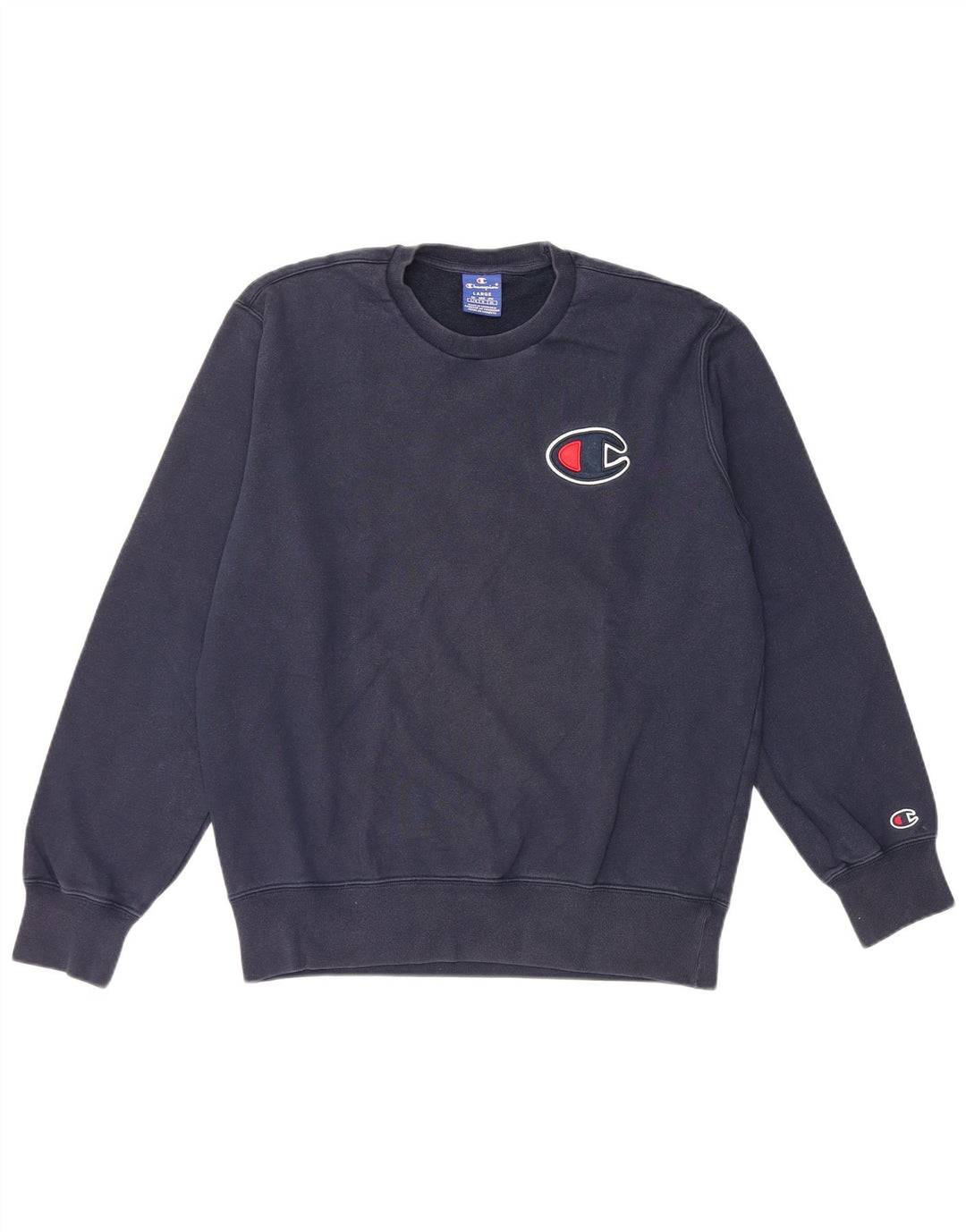Champion moletom masculino jumper grande azul marinho