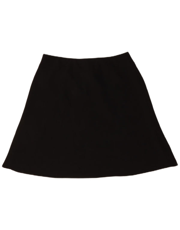 Saia feminina Marks & Spencer A-Line UK 18 XL W38 poliéster preto