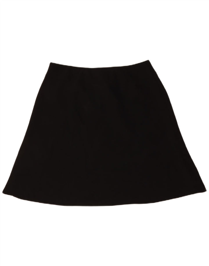 Saia feminina Marks & Spencer A-Line UK 18 XL W38 poliéster preto