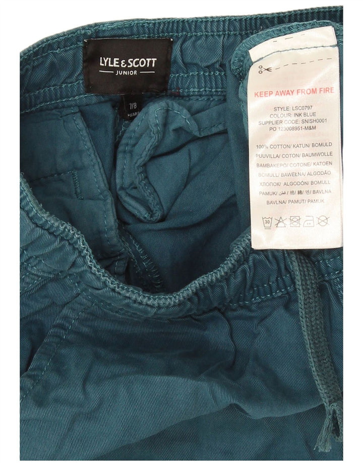 Shorts esportivos para meninos Lyle & Scott 7-8 anos algodão azul