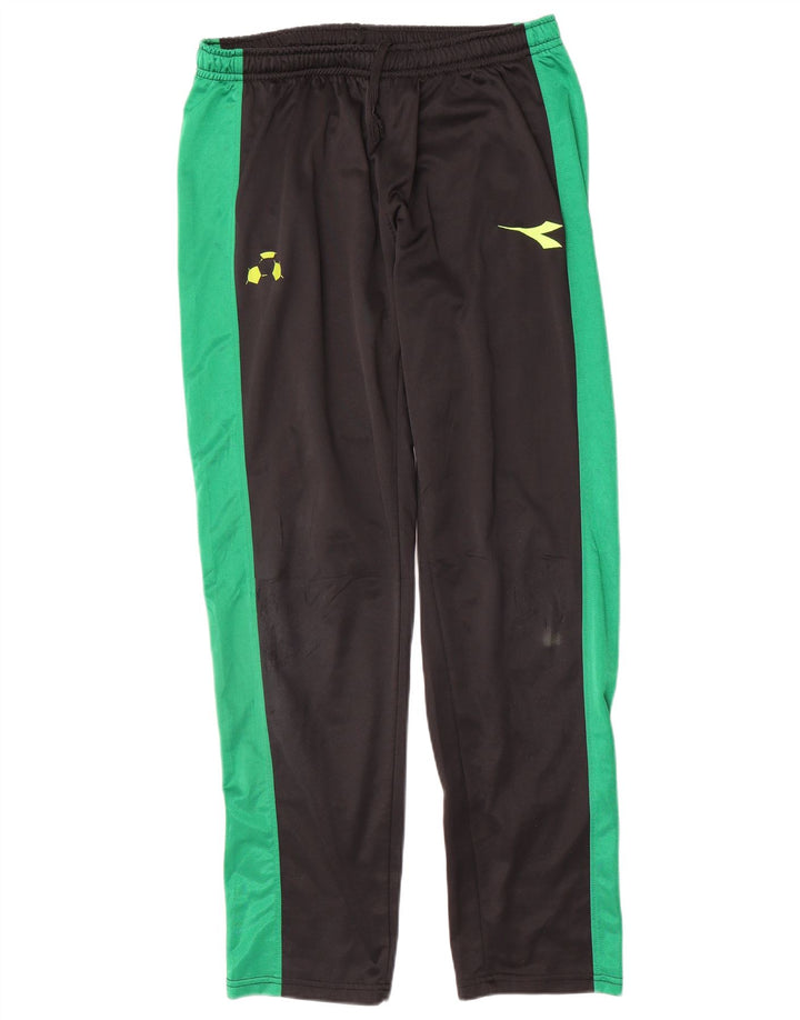 Calça de treino masculina DIADORA grande poliéster colorblock preto