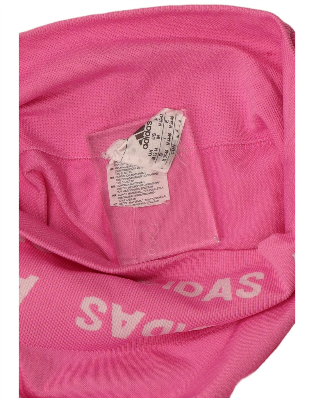 ADIDAS Womens Graphic Leggings UK 12/14 Médio Rosa Poliéster
