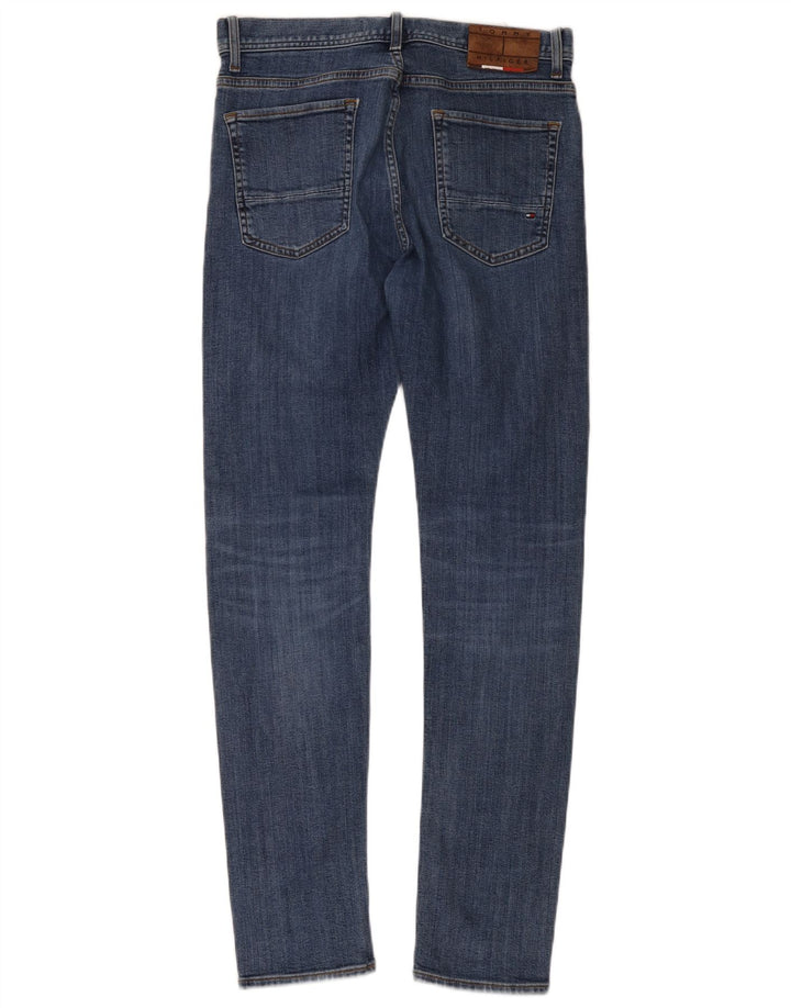 Tommy Hilfiger Masculino Bleecker Slim Jeans W32 L32 Azul Algodão