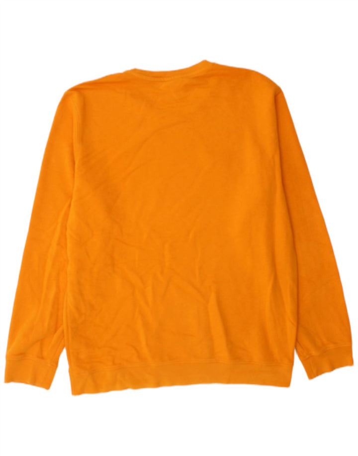 Champion masculino gráfico moletom jumper XL laranja algodão